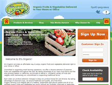 Tablet Screenshot of itsorganicdelivery.com